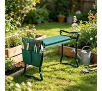 YRHome sgabello da giardino inginocchiatoio da giardino per lavoro giardinaggio sedia pieghevole per ginocchio panca cuscino in schiuma EVA con 2 borse per attrezzi fino a 150 kg