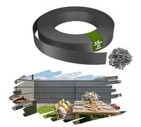 YRHome Strisce Privacy PVC 35m 4,7 cm Altezza 1,64㎡ per Recinzione Doppia Barra, Resistente agli Agenti atmosferici e UV, Opaco Giardino Balcone terrazzo, con 50 Clip di Fissaggio, Grigio