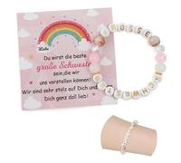 Yritioa Regalo per la scuola e la scuola, per bambini, regalo per il battesimo per ragazze, sorella, bracciale comunione