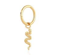 Yrogcu Orecchino a cerchio singolo/doppio in acciaio inox, con chiusura a scatto, per cartilagine, diametro 6 mm, 8 mm, 10 mm, 12 mm, Titanio, Zirconia cubica