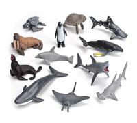 YROHGKPN 12 pezzi figure simulate di animali marini modello giocattolo per bambini piccolo giocattolo sviluppa la tua immaginazione e creatività figura oceanica