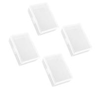 YROHGKPN 4 scatole trasparenti per carte di credito in plastica per giocare scatole di immagazzinaggio per banche, giochi d'affari, facili da usare