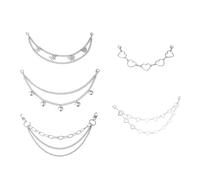 YROHGKPN 5 catene per borse alla moda, lunghezza regolabile, accessorio alla moda, catena multifunzionale, struttura in lega, elegante tracolla di ricambio, m, come descritto, come descritto