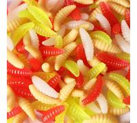 YROHGKPN 50 pezzi di esche da pesca morbide lombrichi esca di lombrichi odore di silicone artificiale accessori accessori per accessori flessibili in silicone acqua dolce