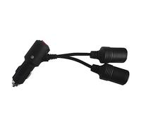 YROHGKPN Adattatore a due vie per accendisigari per auto con interruttore on/off, potenza in uscita da 240 W, per dash cam e altro ancora, caricabatterie per auto con due prese