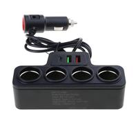 YROHGKPN Adattatore di ricarica USB per auto, 12 V/24 V, per auto, splitter per dashcam/telefoni, presa sicura per auto, colore nero