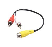 YROHGKPN Affidabile splitter garantisce una distribuzione equilibrata del segnale con rivestimento in PVC durevole, resistente alle temperature di piegatura del cavo splitter per la musica dell'auto