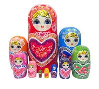 YROHGKPN Bambole da nidificazione della principessa russa a 10 strati, per bambini piccoli, impilabili, giocare, costruire abilità matrioska