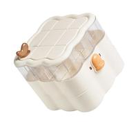 YROHGKPN Beiges Cartoon Portagioie con Più Livelli Rotabile Con Coperchio Accessori Organizzatore Cosmetici Per Donna Gioielli Organizzatore Per Donna, Taglia unica, come descritto