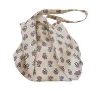 YROHGKPN Borsa a tracolla multiuso da donna in cotone con motivo floreale e tasca aperta grande per viaggiare tempo libero e shopping grande tasca avambraccio in cotone, Purple Flowers On Be