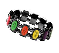 YROHGKPN Braccialetto colorato con perline a goccia, design per espressione di fede, comodo per l'uso quotidiano, collana a mano religiosa, Taglia unica, come descritto