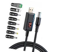 YROHGKPN Cavo di alimentazione USB su DC-5 5-V /9-V /12-V Step Up per più dispositivi tra cui modem telecamera di sorveglianza altoparlante ricarica un alimentatore portatile