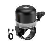 YROHGKPN Ciclismo Manubrio Allarme Suono Biciclette Manubrio Campane Chiaro Ringing Lega Mountain Horn Luce LED Bike