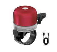 YROHGKPN Ciclismo Manubrio Allarme Suono Biciclette Manubrio Campane Chiaro Ringing Lega Mountain Horn Luce LED Bike