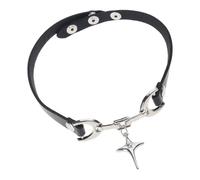 YROHGKPN Collana con ciondolo a forma di croce, in pelle PU per collane alla moda, gioielli alla moda, m, come descritto, come descritto