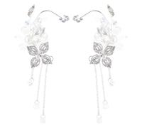 YROHGKPN Collana con cristalli, copricapo, corone/orecchini fatti a mano, elegante accessorio per la festa della sposa indossa una catena di cristallo, Taglia unica, come descritto