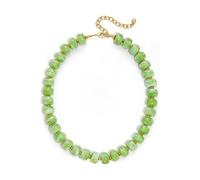 YROHGKPN Collana in acrilico colorato sovradimensionato, ciondolo a forma di cuore, perline a secchio, catena per clavicola da donna, gioiello leggero, as shown, Acrilico