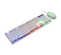 YROHGKPN Combinazione di Tastiere Meccaniche E Mouse Con 104 Tasti E Cavo USB Con Retroilluminazione A 3 Colori Per Giochi E Uso Ufficio. Cavo USB Tastiere Mouse Pacchetto