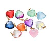 YROHGKPN Confezione da 10 pezzi in acrilico a forma di cuore, ciondolo artistico con struttura acrilica, adatto per braccialetti fai da te, accessori per gioielli, Taglia unica, come descritto