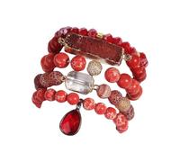 YROHGKPN Elegante accessorio perline pietra texture gioielli da polso alla moda adatto per migliorare la forza di volontà braccialetto perline, Misura unica, come descritto