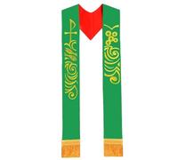 YROHGKPN Elegante sciarpa da collo ricamata per feste di laurea ed eventi religiosi Morbido clero ricamato spalla capelet in poliestere, S 11, Taglia unica