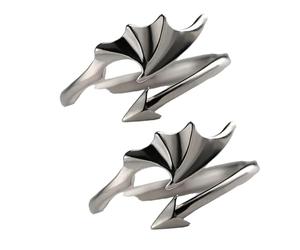 YROHGKPN Elegante set gotico con ali d'angelo e demoni per coppie, misura regolabile, regalo per lui, gioielli di relazione, anelli d'amore abbinati, come descritto