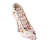 YROHGKPN Espositore per orecchini a forma di tacco alto, alla moda, con tessuto di flanella, organizer decorativo per gioielli, espositore per gioielli da scrivania
