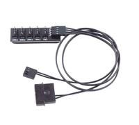 YROHGKPN Fan HUB PC CPU raffreddamento 4PIN cavo di alimentazione splitter adattatore sleeved case per computer desktop raffreddamento sostituzione alimentazione indipendente