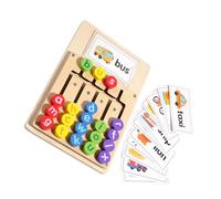 YROHGKPN Figure interattive in legno, gioco educativo per bambini, 3 anni, per praticare l'ortografia, puzzle