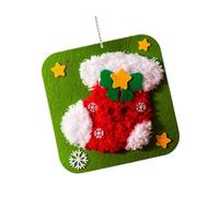 YROHGKPN Giocattolo educativo di Natale per bambini, tema di vacanza sicuro, arte di cucito creativa per riunioni di famiglia, attività educativa per bambini