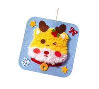 YROHGKPN Giocattolo educativo di Natale per bambini, tema di vacanza sicuro, arte di cucito creativa per riunioni di famiglia, attività educativa per bambini