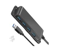 YROHGKPN Heartbond - Cavo USB da parete, versione Center 4 Harbors, splitter rapido da 5 Gbps, base adesiva, cavo da 1 m per organizzazione del computer domestico