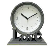 YROHGKPN Lettera d'amore alla moda, silenziosa per la casa, comodino estetico, non ticchetta, movimento silenzioso, camino, love Desktop