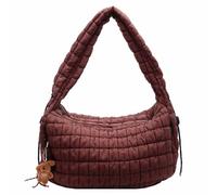 YROHGKPN Morbida Borsa Trapuntata Per Le Signore Con Un sacco di Spazio Borsa A Tracolla Borse A Tracolla Per Quotidiano Essenziale E Altro Borsa Trapuntata, marrone