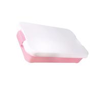 YROHGKPN Pattumiera sensoriale portatile, vassoio per sabbia, organizer per giocattoli per spiaggia e giochi all'aperto, organizzatore di design in plastica con coperchio, vassoio sensoriale della