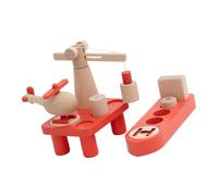 YROHGKPN Piattaforme pedagogiche in legno pedagogico set per scenari creativi e apprendimento giocoso binari in legno accessori