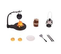 YROHGKPN Piccolo mazzo di legno accessori per case delle bambole campeggio legna da ardere oggetti di scena per fiaba design paesaggistico set di decorazioni in miniatura