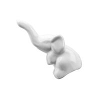 YROHGKPN Porta anelli fatto a mano con design realistico a forma di elefante bianco, espositore per conservare ed esporre anelli preziosi, idee regalo uniche