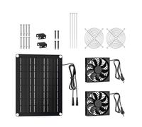 YROHGKPN Potente motore a doppia ventola solare per ambienti difficili. Doppio ventilatore solare