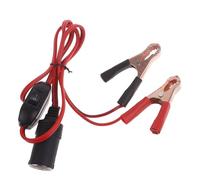 YROHGKPN Presa a morsetto con ON/OFF, caricabatterie per auto, ventole e aspirapolvere, caricatore elettronico per auto, 360 W, 12 V, 24 V, con morsetti, presa automatica, cavo di prolunga, presa a