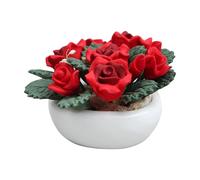 YROHGKPN Rosa Minuscola Permanente Da Colofonia Con Particelle Di Argilla Per Piccoli Giardini E Modellini Case Presenta Colofonia Fiori In Miniatura Per Case Modello