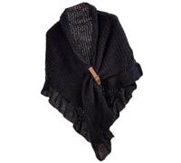 YROHGKPN Sciarpa da donna Per Avvolgere Per Ufficio Esterni Eleganti Sciarpe Oversize Mantello Cardigan Con Fronte Aperto Sciarpa Maglia Per Ragazze Sciarpe Per Il Tempo Libero, Nero , Taglia unica