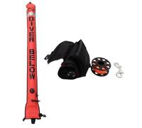YROHGKPN Scubas Segnali gonfiabili Salsicce di sicurezza con bobina di immersione, rullo e clip, Open Bottom Dives Float, Open Bottom Dives Float