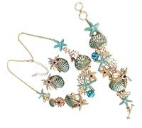 YROHGKPN Set di 4 collane con conchiglie, design in lega leggera per collane delicate e leggere, J, come descritto, come descritto