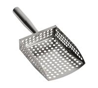 YROHGKPN Strumento professionale per filtrare la spiaggia, in acciaio inox, con design a setaccio, per la caccia alle conchiglie e la pulizia della dispersione, cucchiaio leggero in acciaio inox