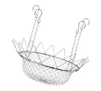 YROHGKPN Supporto decorativo per piante in acciaio con 4 catene a clip, adatto per la maggior parte dei vasi da fiori rotondi con diametro da 30,5 a 45,7 cm