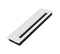 YROHGKPN Supporto per cavi da scrivania, set di beccucci rettangolari in metallo con spazzola interna multiuso in metallo con spazzola per la gestione dei cavi