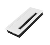 YROHGKPN Supporto per cavi da scrivania, set di beccucci rettangolari in metallo con spazzola interna multiuso in metallo con spazzola per la gestione dei cavi