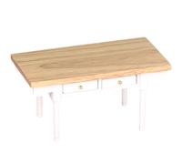 YROHGKPN Tavolo da studio in miniatura, scala 1:12, per accessori per la casa delle bambole, biblioteca realistica, scena dell'ufficio, accessori creativi per il gioco di ruolo, tavolo da studio in