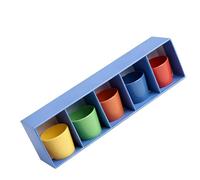 YROHGKPN Tazza di plastica per bambini, gioco di accoppiamento per il riconoscimento del colore e lo sviluppo cognitivo, divertente giocattolo educativo